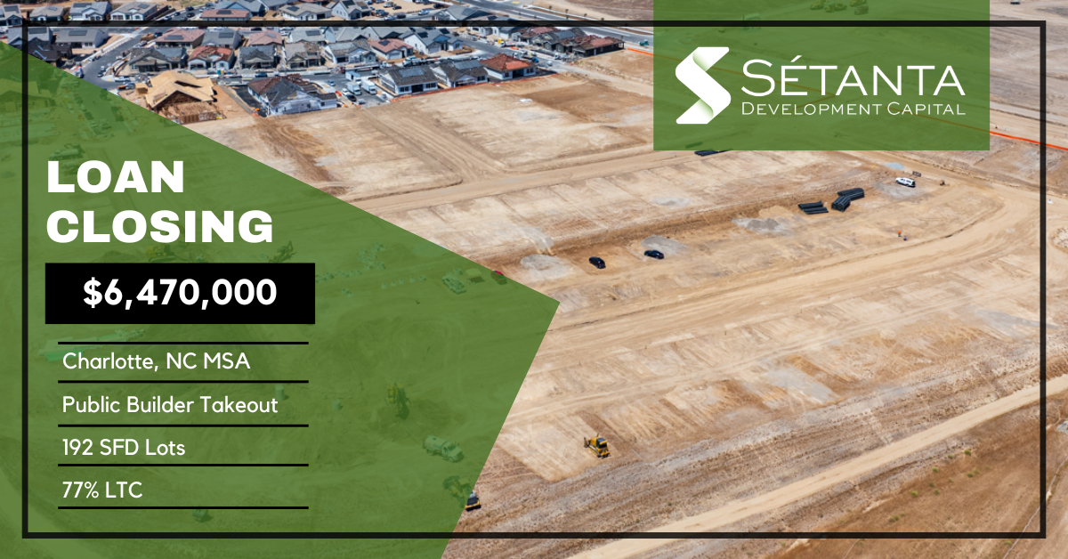 Sétanta has closed a new $6.47MM loan in the Charlotte, NC MSA