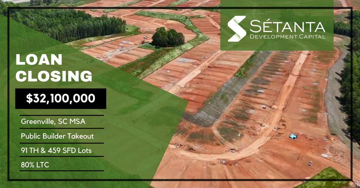 Sétanta has closed a new $32.1MM loan in the Greenville, SC MSA