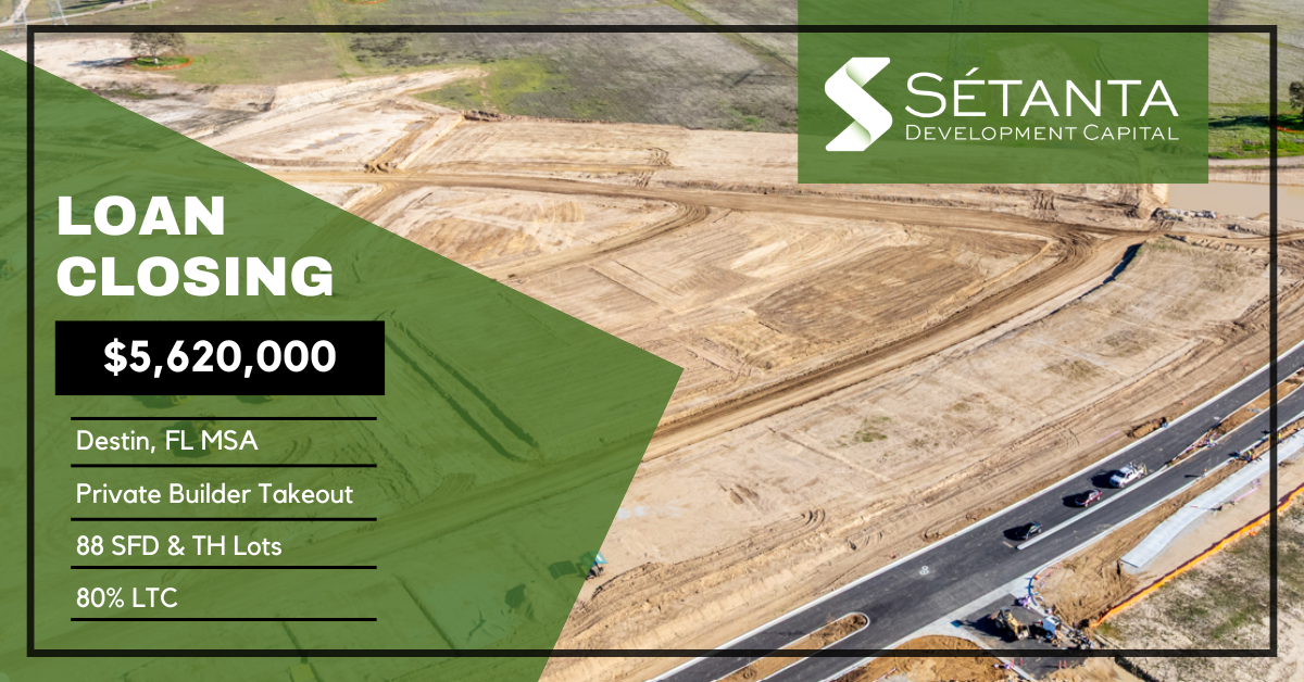 Sétanta has closed a new $5.62MM loan in the Destin, FL MSA