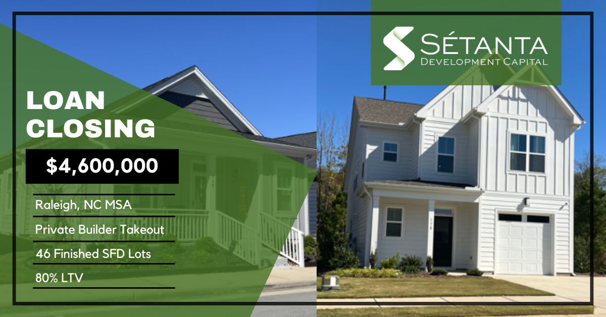 Sétanta has closed a new $4.6MM loan in the Raleigh MSA