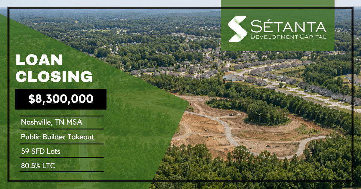 Sétanta has closed a new $8.3MM loan in the Nashville, TN MSA