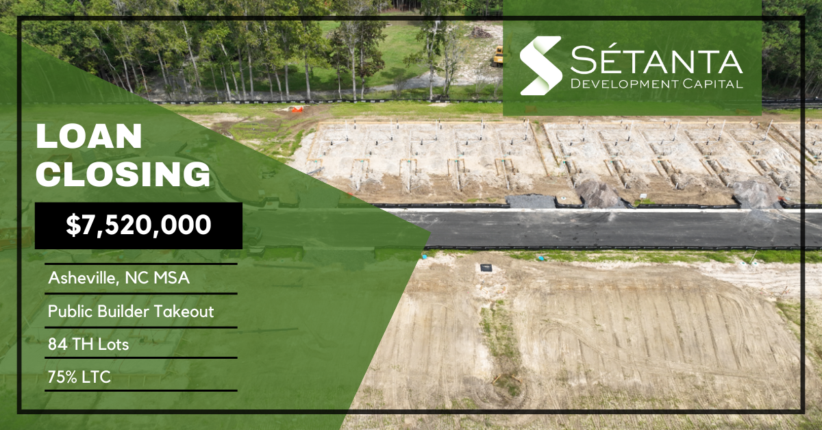 Sétanta has closed a new $7.52MM loan in the Asheville, NC MSA