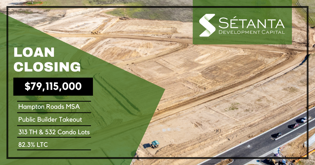 Sétanta has closed a new $79.1MM loan in the Hampton Roads, VA MSA